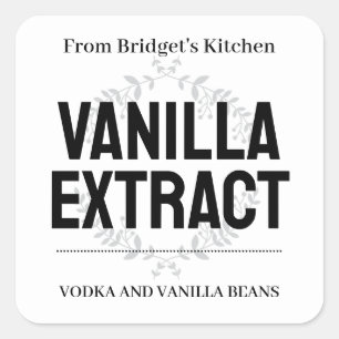 Personnaliser étiquette d'extraction de vanille VE