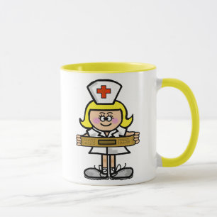 Personnaliser femelle blonde de tasse  