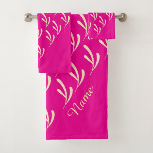 Personnaliser Feuille beige Répéter rose chaud