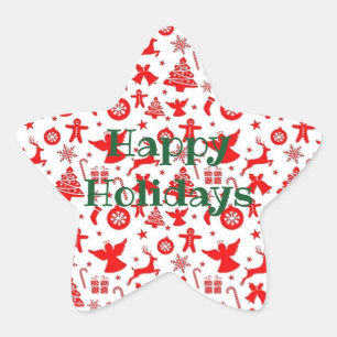 Personnaliser HAPPY HOLIDAYS Stickers Ange Deer