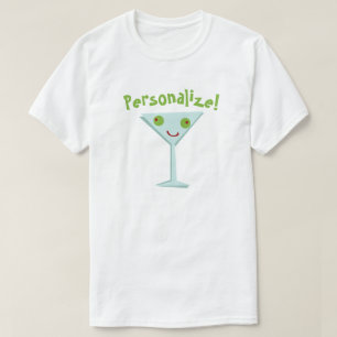 Personnaliser Happy Martini T-Shirt