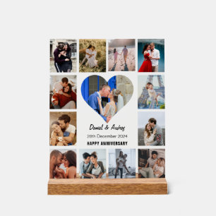 Personnaliser Heart Photo Collage Anniversaire Cad