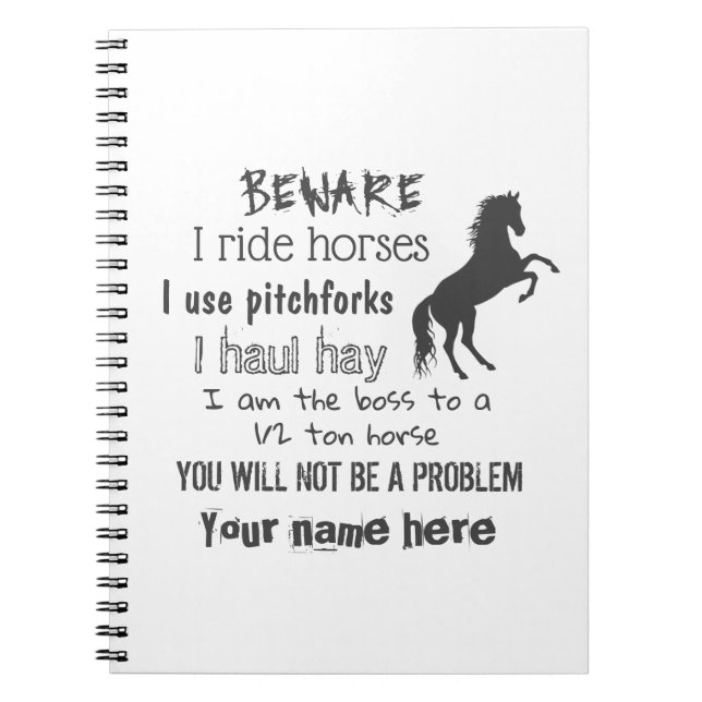 Personnaliser Horse Rider Spiral Carnet photo (Devant)
