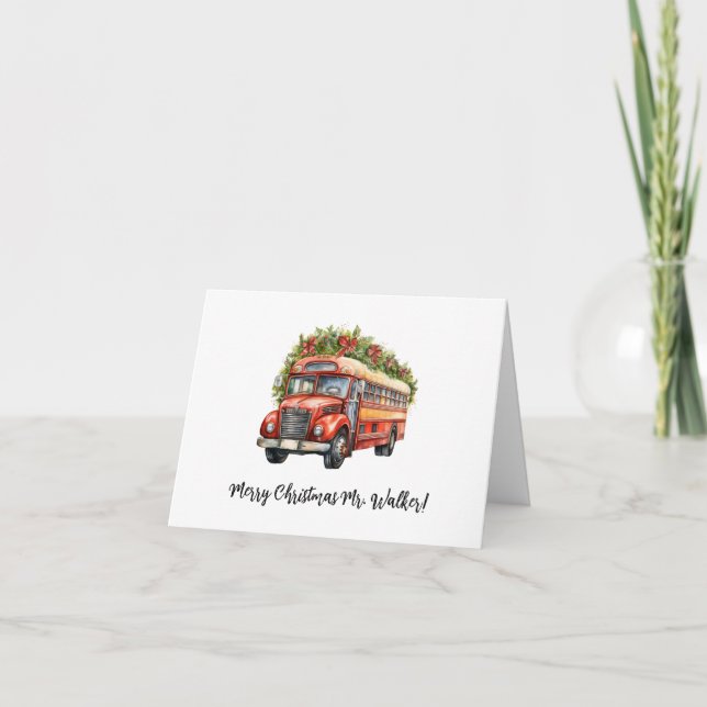Personnaliser la carte de Noël pour les conducteur (Devant)