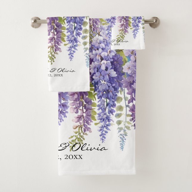 Personnaliser la glycine de l'aquarelle violette f (En situation)