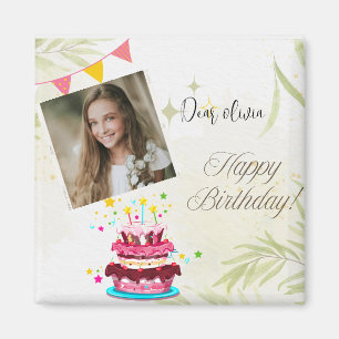 Personnaliser la photo Anniversaire voeux aimant