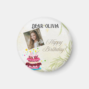 Personnaliser la photo Anniversaire voeux aimant