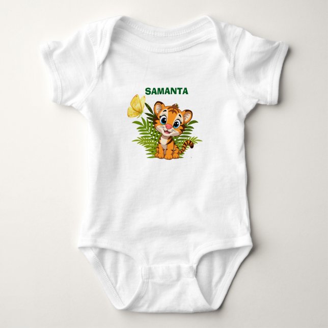 Personnaliser le body bébé Papillon Petit Tigre (Devant)