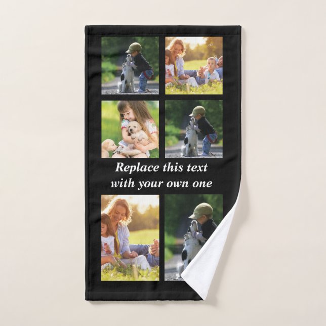 Personnaliser le collage photo et le texte Coque-M (Serviette à main)
