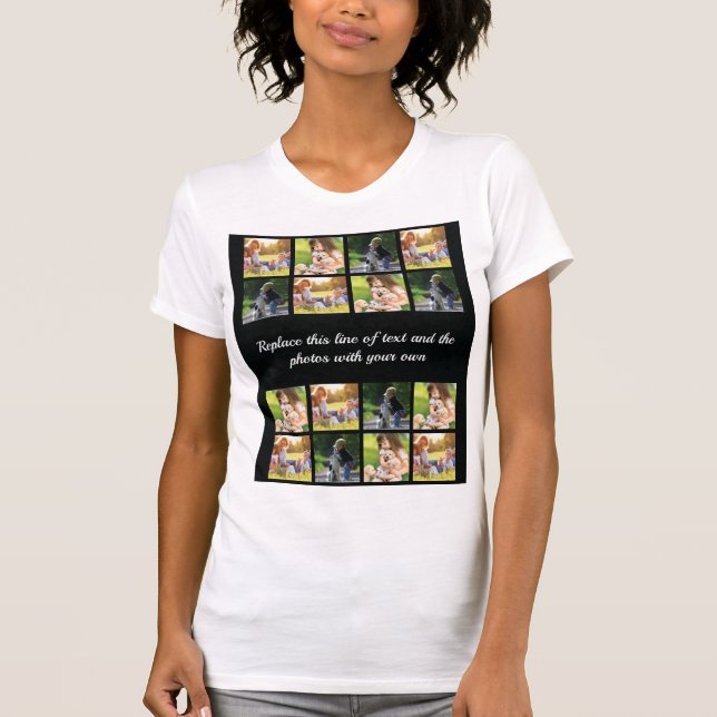 Personnaliser le collage photo et le texte T-Shirt (Devant)