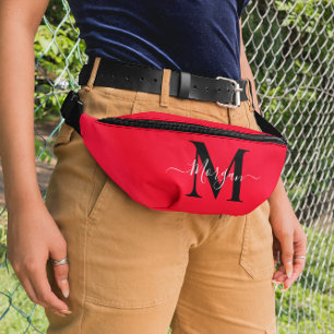 Personnaliser le Monogramme Nom initial Bright Red
