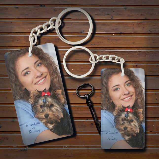 Personnaliser le nom de la photo personnalisée (Custom Photo Name Personalize Keychain is great to place your photo back and front have fun. )