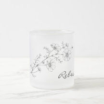 Personnaliser le nom Floral Frosted Mug