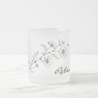 Personnaliser le nom Floral Frosted Mug