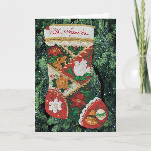 Personnaliser le nom Noël Stocker & Carte de vacan (Devant)