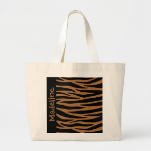 Personnaliser le Sac fourre-tout Brown Zebra Strip