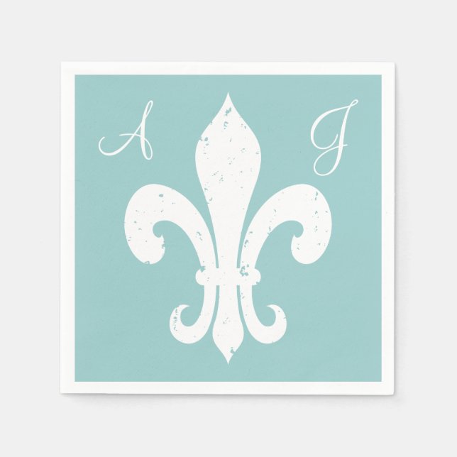 Personnaliser les serviettes en papier fleur de li (Devant)