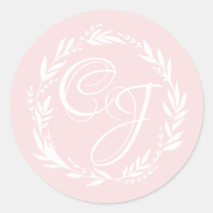 Personnaliser les Stickers Mariage Monogram White 