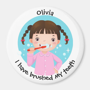 Personnaliser Magnet pour enfants - J'ai brossé me