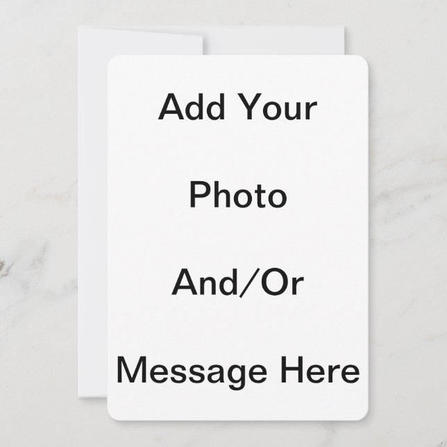 Personnaliser Modèle blanc 5 x 7 Cartes blanches d (Devant)