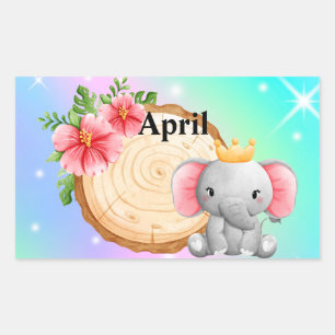 Personnaliser Nom Eléphant autocollant