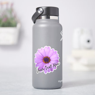 Personnaliser nom fleur design autocollant étiquet