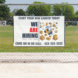 Personnaliser Nous recrutons une bannière grande p