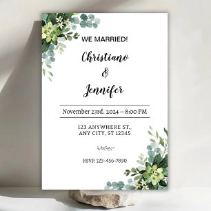 Personnaliser Nous sommes mariés Invitation
