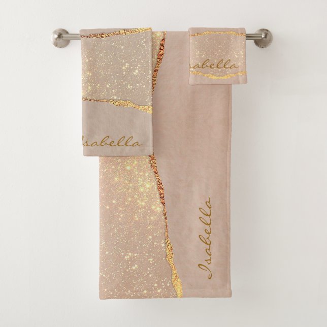 Personnaliser or Rose Parties scintillant de luxe (En situation)