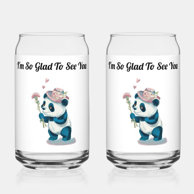 Personnaliser Panda Soda Glass (Recto)