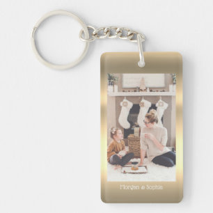 Personnaliser Photo & Noms Faux Metallic Gold, Vs