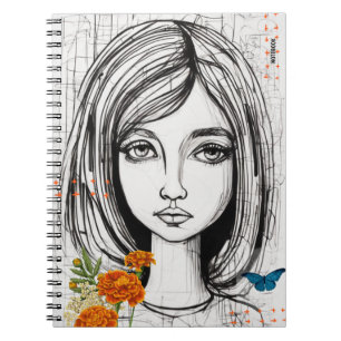 PERSONNALISER : Portrait à main   Carnet