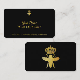 Personnaliser QUEEN BEE Cartes de visite NOIR & OR