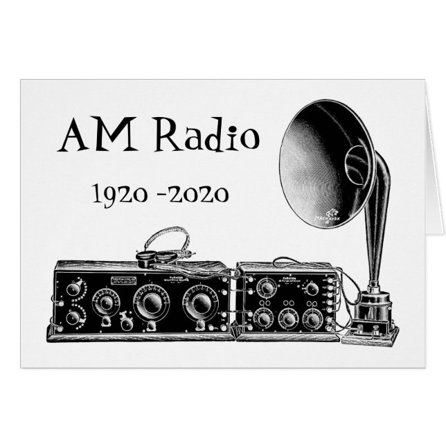 Personnaliser récepteur radio AM Vintage (Devant horizontal)