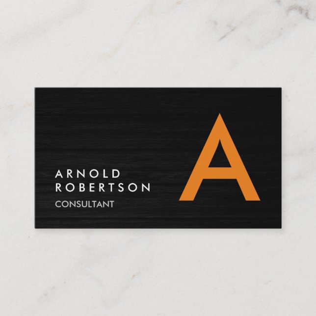Personnaliser simple Carte de visite Monogramme si (Devant)