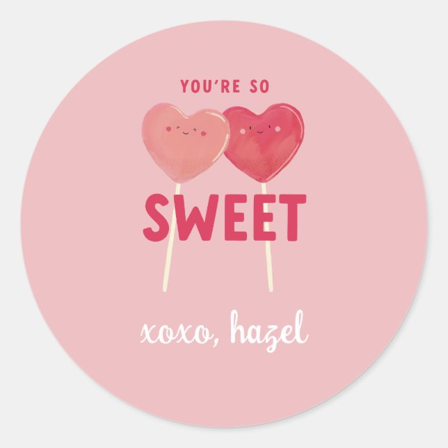 Personnaliser Sticker Valentine Lollipop (Devant)