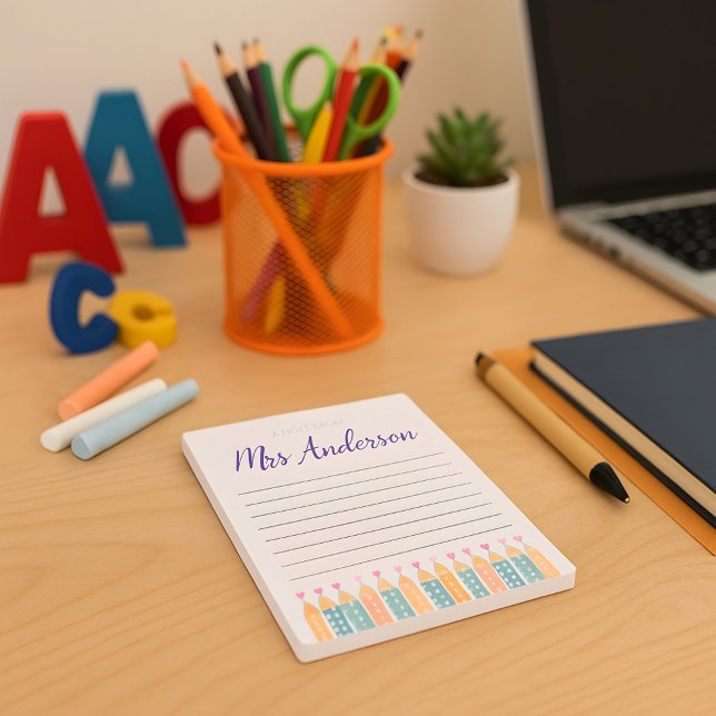 Personnaliser Une Note Du Bloc-Notes De L'Enseigna (Créateur téléchargé)