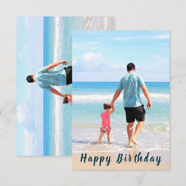 Personnaliser votre carte d'anniversaire photo per (Devant / Derrière)