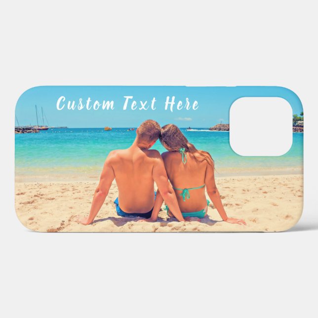 Personnaliser votre photo Nom du texte coque iphon (Verso (horizontal))