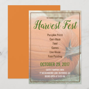 Personnaliser votre propre récolte Fest Invitation