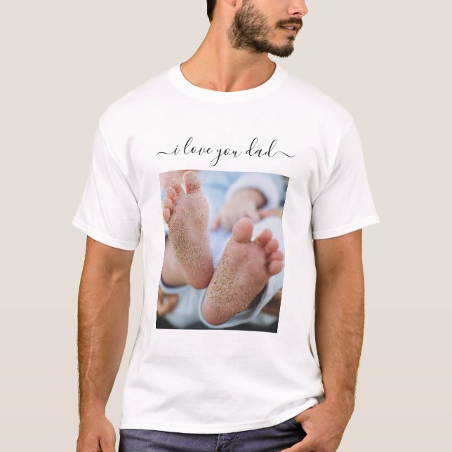 Personnaliser votre texte photo Cadeau T-shirt pèr (Devant)