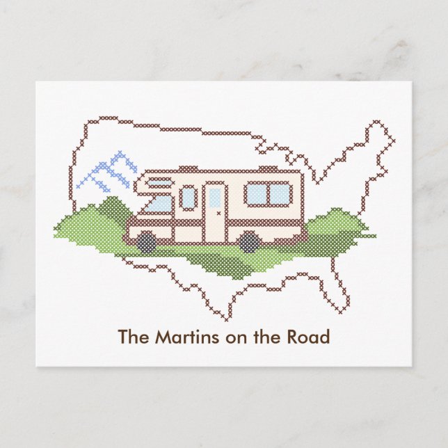 Personnaliser votre voyage routier USA Carte posta (Devant)