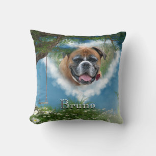 Personnalisez ce chien dans le ciel Coussin commém