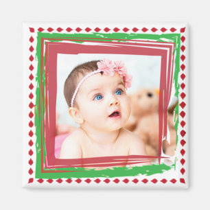 Personnalisez cet aimant de photo de Noël