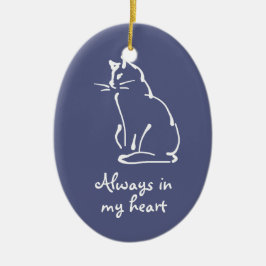Personnalisez cet ornement commémoratif de chats