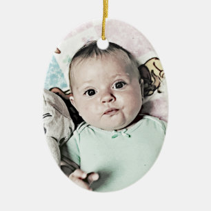 Personnalisez cet ornement de bébé 2 côtés mignon