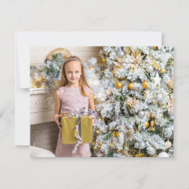 Personnalisez cette carte de Noël Gold, Jolie Bow