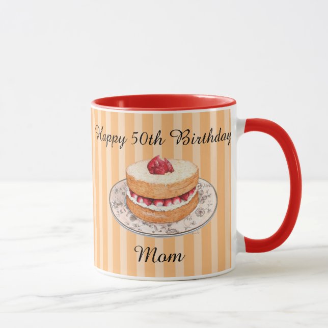 Personnalisez cette Mug de café d'anniversaire (Droite)