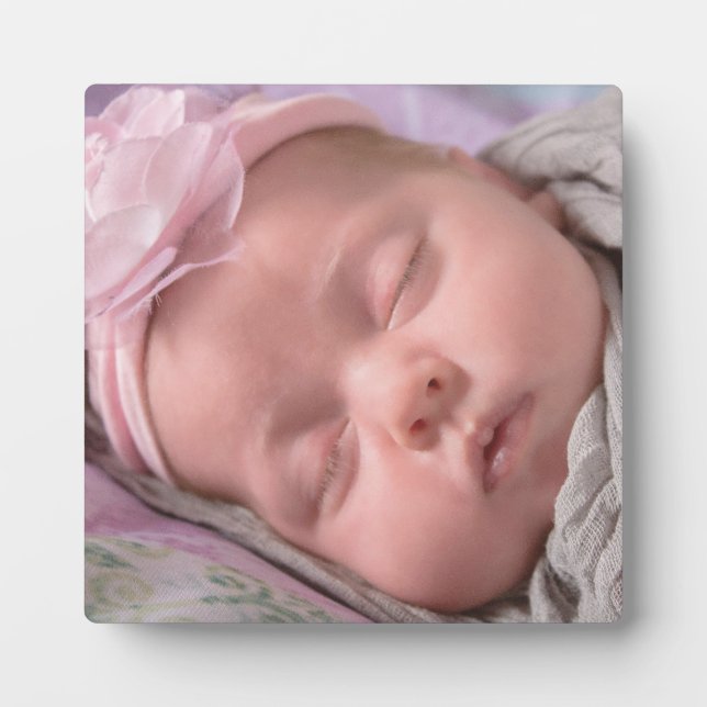 Personnalisez cette plaque photo bébé (Devant)