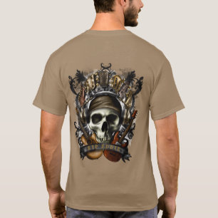 Personnalisez guitares Rock N Roll crâne T-shirt H